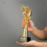 Trofeos de resina de oro clásicos personalizables, medalla de resina, premio de baloncesto, fútbol, trofeo grande de fútbol