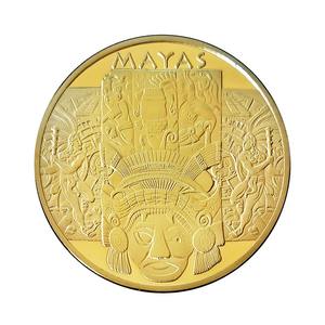 Medallones Metálicos de Fábrica, Medallones del Calendario Maya, Monedas de Plata Chapadas en Oro, Tótems Culturales, Monedas Creativas de la Civilización Azteca - Product Image 5