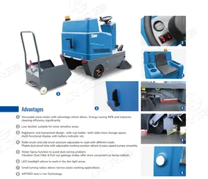 REDLIFT S1150 electric street sweeper machine ride on driving cleaning road sweepers for sale