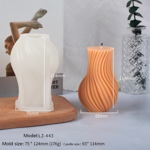 Moldes de silicona con diseño 3D de columna geométrica, para velas - Product Image 2