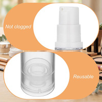 Flacon pompe airless transparent, blanc, noir, doré pour cosmétiques, lotions et sérums, avec pulvérisateur, 15ml, 30ml, 50ml, 80ml, 100ml, 120ml