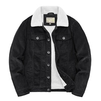 Blouson d'hiver transfrontalier en velours côtelé avec revers, en coton, décontracté, respirant, coupe courte, doublé polaire, épais, coupe ample, fermeture éclair, poches