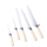 Ensemble de 7 couteaux de cuisine durables en acier inoxydable, couteaux de chef, à viande, à pain, à fruits, utilitaires, ambidextres, compatibles lave-vaisselle, ciseaux