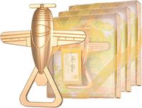 Décapsuleur en métal doré avec boîte-cadeau pour cadeaux de fête et décorations d'anniversaire de mariage
