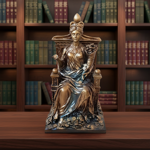 Esculturas Decorativas para el Hogar al por Mayor, Estatua de Resina y Cobre de la Diosa Griega de la Riqueza, Figura de la Dama de la Fortuna, Regalos para Oficina y Estudio - Product Image 6