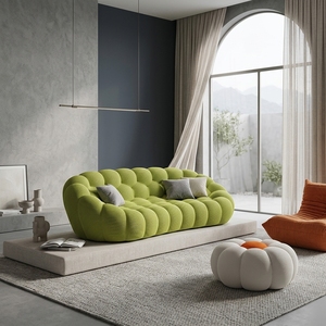 Sofá de Fútbol de Diseño Moderno para Apartamentos Grandes, Muebles para Sala de Estar, Recepción de Ventas, Sofá de Tres Plazas - Product Image 2