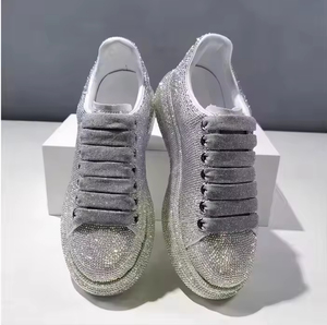 Tendance 2025 : Baskets décontractées personnalisées pour hommes, en cuir véritable et maille, souples, rehaussantes, avec diamants, style rétro - Product Image 4