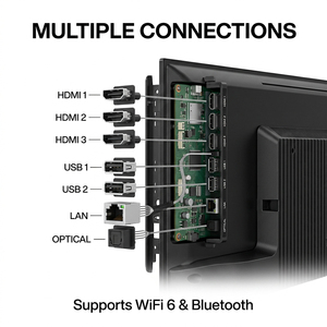 Téléviseur intelligent 4K UHD sans cadre de 32 à <span class=keywords><strong>100</strong></span> <span class=keywords><strong>pouces</strong></span>, télévision LED avec télécommande vocale, WiFi, Dolby Audio, Bluetooth, mise en miroir de l'écran, fabricant OEM - Product Image 5