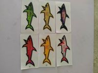 26 Autocollants de requin personnalisés, écologiques et tendance, Flag Gertrude CP Jul Omerta Vrunk Paul et Sticker Paul and Shark