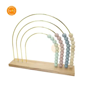 Wooden Maths Educational Toy of Rainbow abacus Montessori Abacus Learning To Count Numbers for early education teaching maths