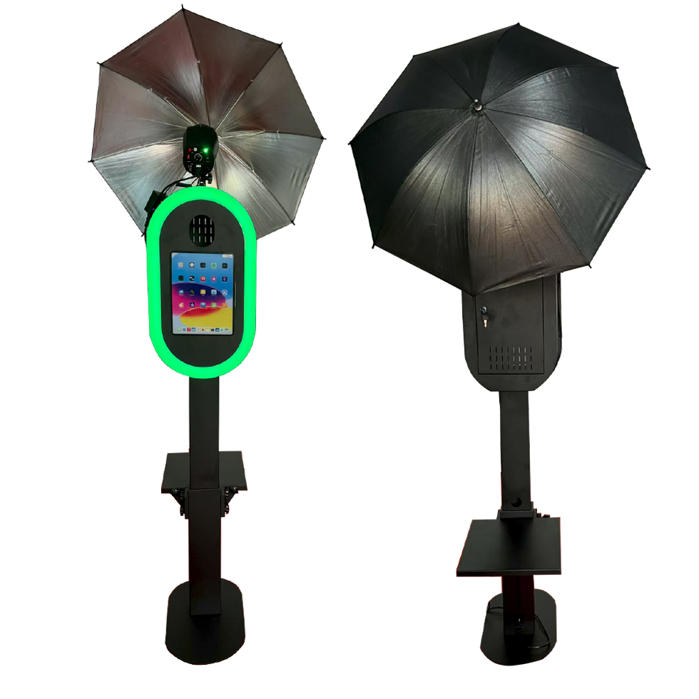 Популярная овальная фотокамера iPad Dslr iPad Self Photobooth Machine со светодиодным Rgb светом и Полетным футляром