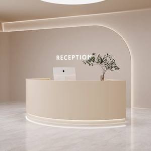 Meja resepsi kecil minimalis Modern untuk bisnis toko perusahaan kantor Salon kecantikan Hotel sekolah rumah sakit Mall dibuat MDF - Product Image 1