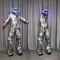 Costume de scène lumineux à LED avec technologie réfléchissante pour performance de danse alien