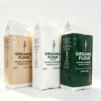 Emballages en plastique pour farine 1 kg et 2 kg, sacs d'emballage alimentaire à fond plat avec logo personnalisé pour farine de manioc, de blé et de maïs