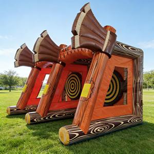 Jeu <span class=keywords><strong>de</strong></span> <span class=keywords><strong>lancer</strong></span> <span class=keywords><strong>de</strong></span> <span class=keywords><strong>hache</strong></span> gonflable commercial à 2 voies, thème <span class=keywords><strong>Viking</strong></span>, jeu interactif <span class=keywords><strong>de</strong></span> carnaval, PVC écologique 4x3x3m - Product Image 3