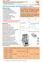 Báscula de Laboratorio HUAZHI de 1200g con Celda de Carga de 1mg, Pantalla LCD HZY-1203 con Protector de Pantalla, Pantalla Táctil HD a Color