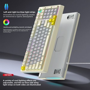 Clavier de jeu mécanique filaire T-WOLF <span class=keywords><strong>T50</strong></span> 98 touches, interrupteur bleu, rétroéclairage RVB, touches ABS 3 couleurs pour PC portable - Product Image 6