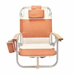 Bestex High Quality Aluminum Heavy Duty Lightweight Reclining Adjustable Straps Folding <strong>Beach</strong> <strong>Chair</strong> with Backpack and Cooler - Product Image 5