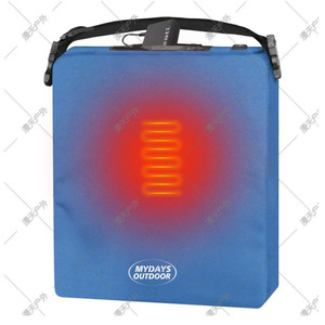 Mydays Outdoor Portable Heated Seat Cushion Black Nylon Adjustable Temperature Camping Office <b>Chair</b> <b>Pad</b> - Product Image 2