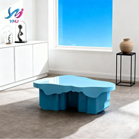 Table basse convertible en fibre de verre, design européen moderne, durable, sur mesure, couleur personnalisable, mobilier écologique pour la maison