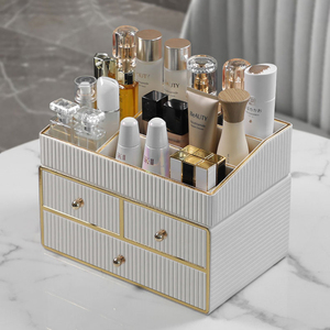 MAVOBO Boîte de Rangement de Maquillage et Cosmétiques de Luxe en Cuir pour Bureau, Organisateur à Tiroirs Exquis et Luxueux - Product Image 4