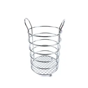 Alat Penyimpanan Dapur Rumah Stainless Steel Pengeringan Sumpit Sendok Garpu Kawat Utensil Caddy Sendok Garpu Rak Pemegang