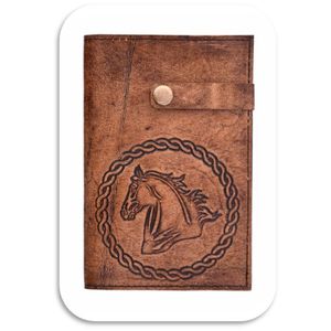Fait à la main Premium B5 Cheval Imprimer Journal En Cuir Reliure Thermique Antique Reliure Bouton Fermeture Élégant Vintage Promotion - Product Image 1