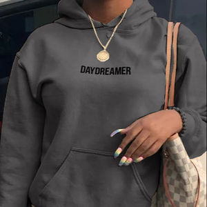 Sweat-shirt à capuche pour <span class=keywords><strong>femme</strong></span>, imprimé lettres, nouvelle collection automne-hiver, vente en gros - Product Image 3