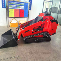 Minipala cingolata compatta da 500 kg con trinciatrice forestale idraulica, minipala diesel veloce per giardinaggio e esterni