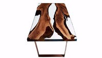 Table moderne en résine époxy, meuble en bois de rivière, vague de mer, rivière, Art de luxe, bricolage