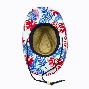 Chapeau de soleil personnalisé pour la pêche, le surf et la plage, style sombrero mexicain à large bord, chapeau de sauveteur en paille personnalisé - Product Image 3