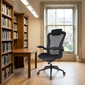 Fauteuil de Direction ART avec Accoudoirs Réglables en Hauteur, Dossier Ouvert, Base Pivotante - Design Moderne pour Bureau à Domicile, Salles de Jeu, Respirant - Product Image 1