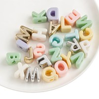 Perles lettres géantes Manna 20*18*14MM en acrylique faites à la main, durables, à grand trou, pour bijoux DIY, porte-clés et sangles de téléphone