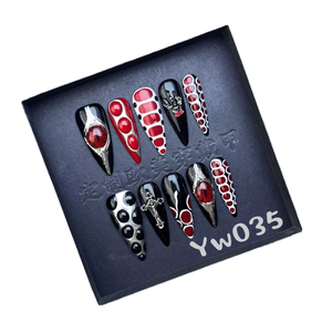 <span class=keywords><strong>Uñas</strong></span> <span class=keywords><strong>Postizas</strong></span> Acrílicas Hechas a Mano de la <span class=keywords><strong>Mejor</strong></span> Calidad, 10 Piezas, Diseño de <span class=keywords><strong>Uñas</strong></span> <span class=keywords><strong>Postizas</strong></span> con Punta Larga, Cuadradas, Almendradas, Stiletto, Mariposa, <span class=keywords><strong>Pegamento</strong></span>, <span class=keywords><strong>Uñas</strong></span> Falsas - Product Image 1