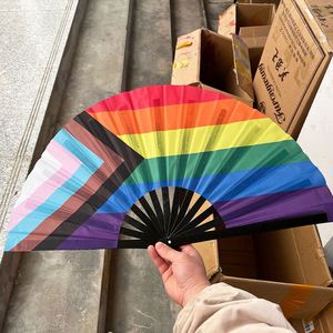 Éventail en bambou personnalisé imprimé sur mesure, grand format, en bois noir, pliable, pour la décoration du Nouvel An chinois, du Nouvel An et d'Halloween - Product Image 4