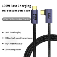 Livraison rapide Câble de charge USB4 USB-C à USB-C PD 100W 20Gbps 8K 60Hz Câble Disponible en 0.5m/1m/1.5m/2m pour iPhone et iPad