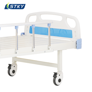 Letto Ospedaliero Manuale Standard <span class=keywords><strong>per</strong></span> <span class=keywords><strong>Pazienti</strong></span>, Letto Medico Singolo Piatto con Materasso, Sponda di Protezione e Tavolo da Pranzo <span class=keywords><strong>per</strong></span> Cliniche - Product Image 5
