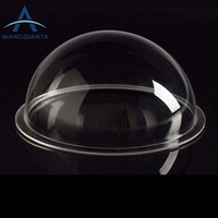 Lentille convexe en plastique acrylique de haute qualité OEM, couvercle de caméra transparent en demi-cercle, lentille en dôme