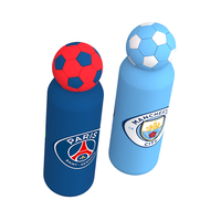 Couvercle de bouteille d'eau de conception de ballon de football personnalisé couvercle en silicone manchon de couvercle en silicone pour 350ml 500ml bouteilles d'eau sous vide thermos