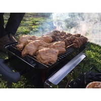 Barbecues portables de table d'extérieur au charbon de bois avec pieds pliables