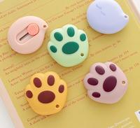 Couteau utilitaire DIY mignon en forme de patte de chat, lame rétractable en acier inoxydable, manche en ABS, ouvre-boîte de sécurité pour l'école, le bureau, OEM