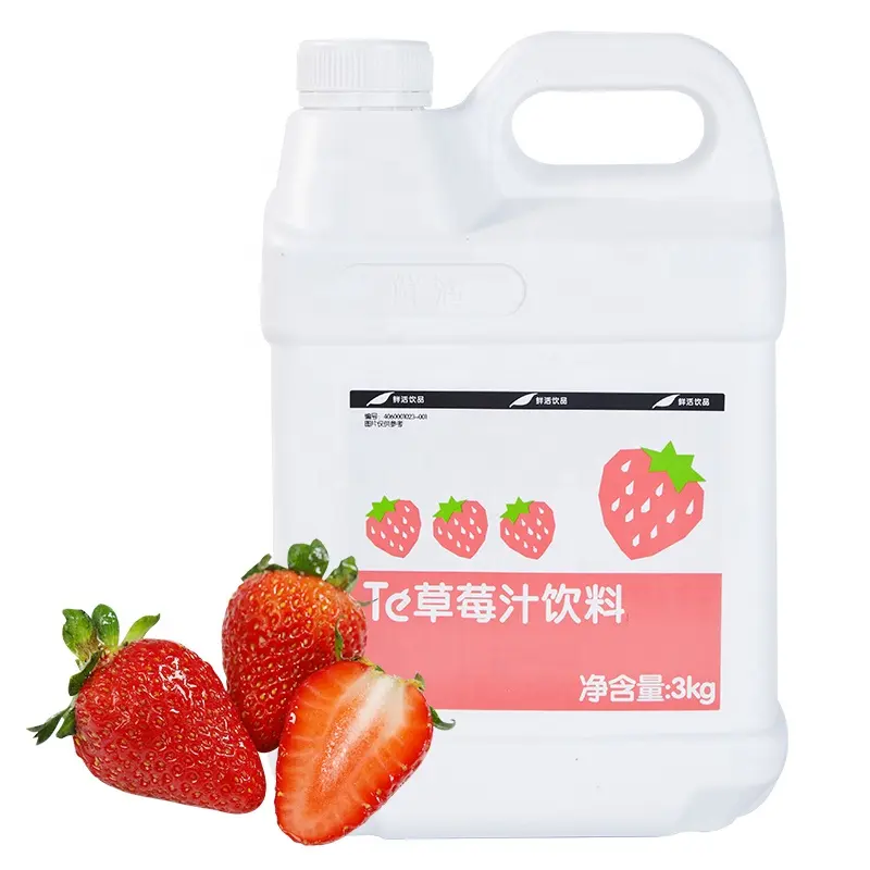 3kg de sirop de jus de fraise concentré naturel Xianhuo Offre Spéciale prix d'usine
