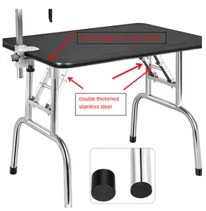 टिकाऊ पालतू स्नान स्टेशन कुत्ते की मेज के साथ टेबल तह पालतू कुत्ते नोज ट्रे के साथ पेट सूखी मेज टेबल