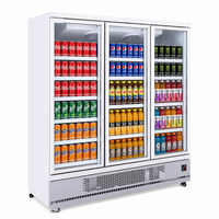Vitrine réfrigérée verticale à refroidissement par air pour boissons gazeuses, sodas, magasins, restaurants, design moderne