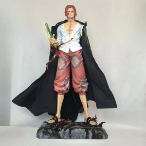 Figura de Manga de Gran Tamaño de 70 cm, Estatua de ONE PIECE, Shanks de Cabello Rojo, Figura de Anime de PVC - Product Image 1