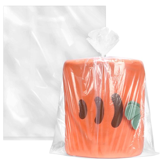 18 X 24 Inch 1 Mil Clear Plastic Flat Poly Bags Clothing Merchandise Bags for Food Clothes Packaging Storage Gift T-Shirts Pants