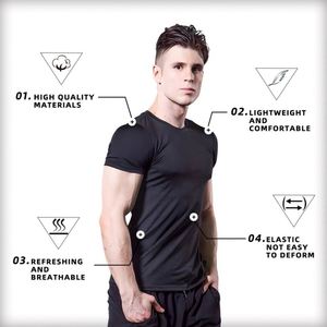 Design Men Compression Fitness Sports Gym Seamless Shirt Quick Dry Soft Slim Absorb Breathable Custom Gym T-shirt - Product Image 6