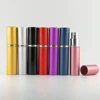 Botol semprot parfum Mini 5ml, botol penyemprot parfum Mini dapat diisi ulang, wadah Portabel Travel, Dispenser logam aluminium kosong dapat diisi ulang