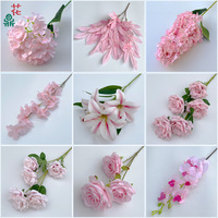 Betterlove Fleurs artificielles rose clair de 24 ans, arrangement élégant pour hall d'accueil et plafond haut, décoration de scène artificielle, Chine