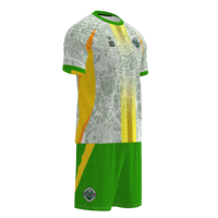 Jersey Sepak Bola Unisex Model Boxy Oversize Custom Berkualitas Tinggi dengan Cetak Digital, Layanan OEM untuk Klub Sepak Bola, 100% Poliester